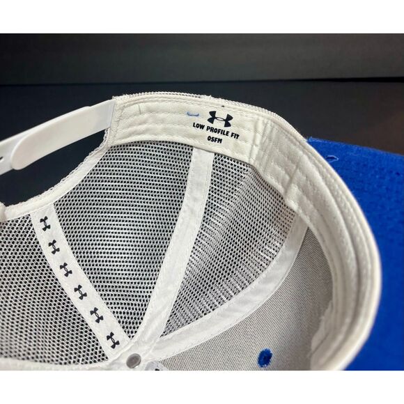 Under Armour Mesh Trucker Hat – Barbell “M” Logo Adjustable – Blue & White OSFM - Picture 4 of 6